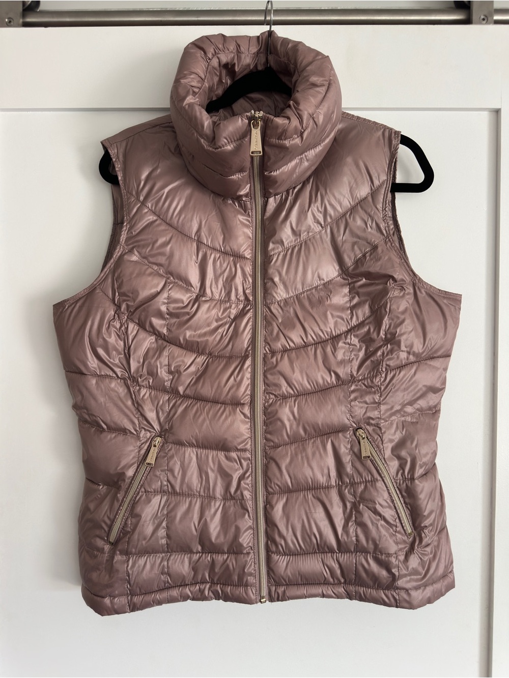 Calvin Klein Sleeveless Puffer Vest - Dusty Rose